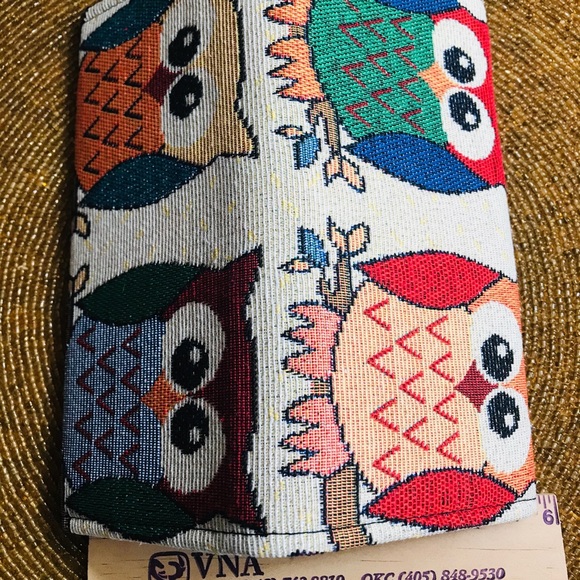 Tapestry Cotton Woven Clutch w/ 4 Owls 🦉 - Picture 4 of 4